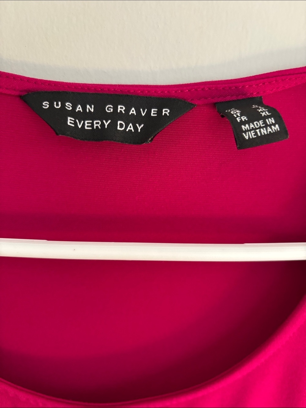 Susan Graver Fuchsia Ruffle Sleeve Tunic - Picture 2 of 3